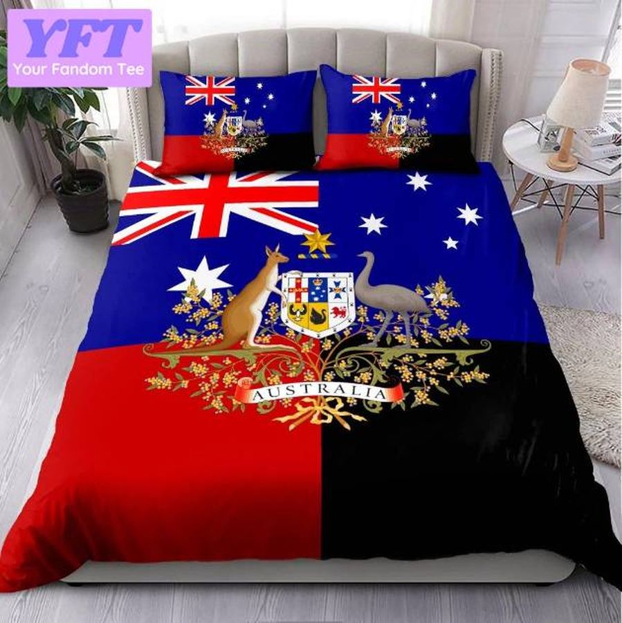 Commonwealth Of Australia Coat Of Arm Australia Flag 3D Bedding Set