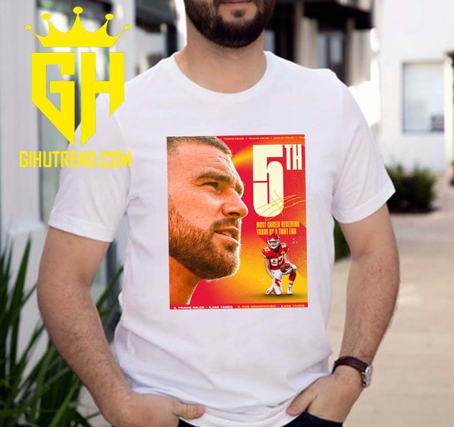 Congrats Travis Kelce Most Career Receiving Yards By A Tight End T Shirt