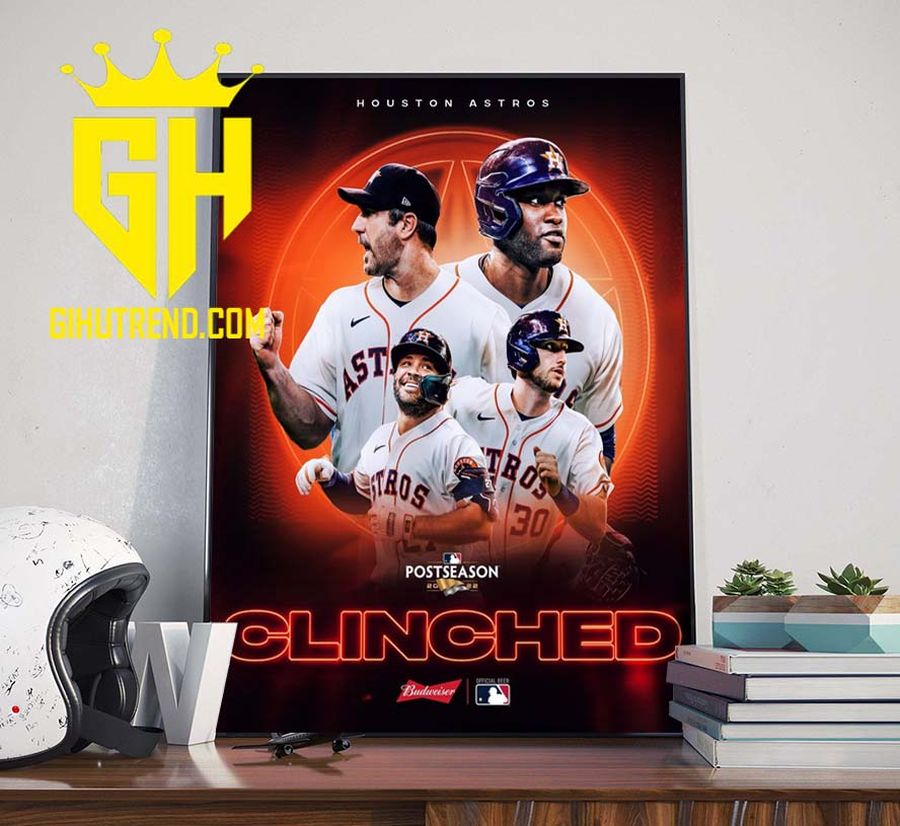 Congratulation Houston Astros Clinched 2022 Postseason MLB Poster Canvas