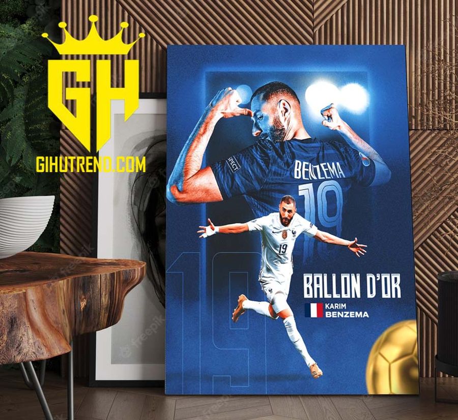 Congratulations Karim Benzema Has Won The 2022 Ballon D'or Poster Canvas