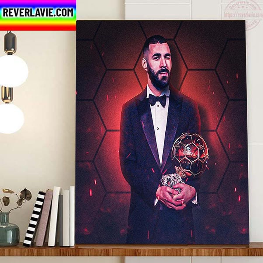 Congratulations Karim Benzema Is 2022 Ballon Dor Winner Home Decor Poster Canvas