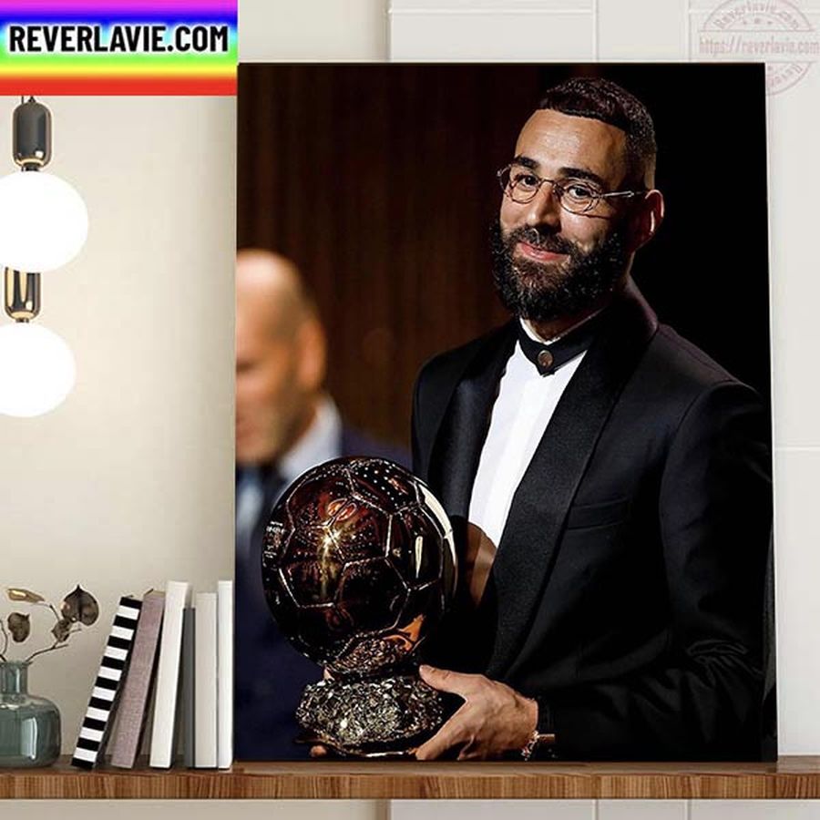 Congratulations Karim Benzema Win The 2022 Ballon Dor Home Decor Poster Canvas