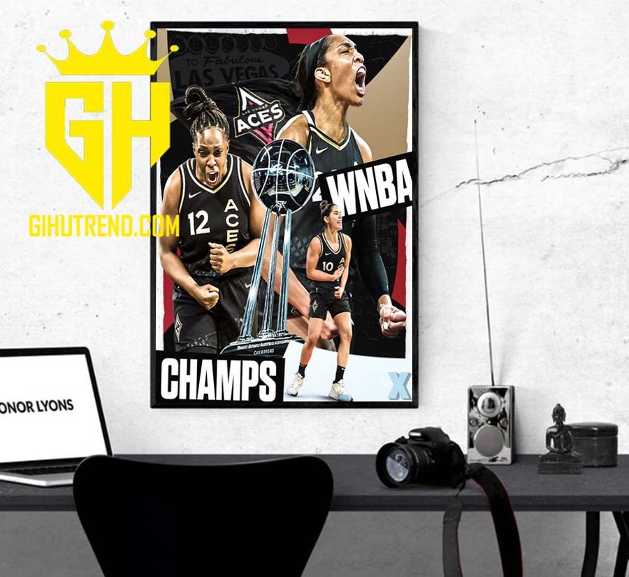 Congratulations Las Vegas Aces Trophy Championship 2022 WNBA Champs Poster Canvas