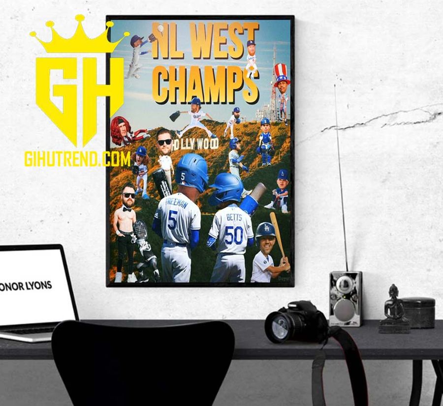 Congratulations Los Angeles Dodgers 2022 NL West Champs Poster Canvas