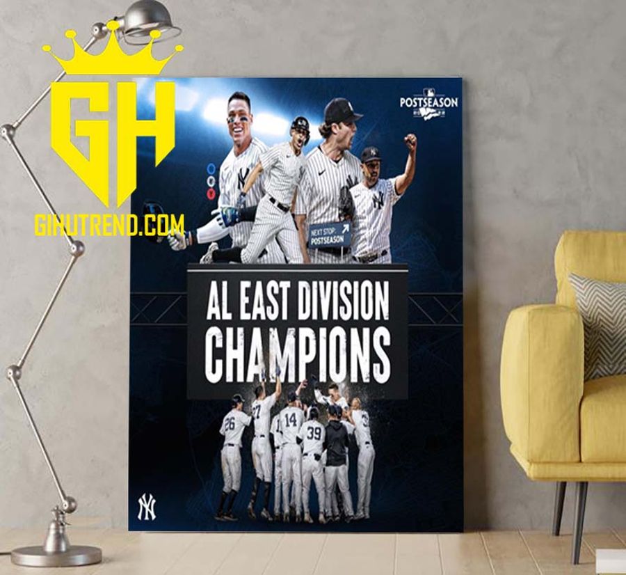 Congratulations New York Yankees 2022 Al East Division Champions Poster Canvas