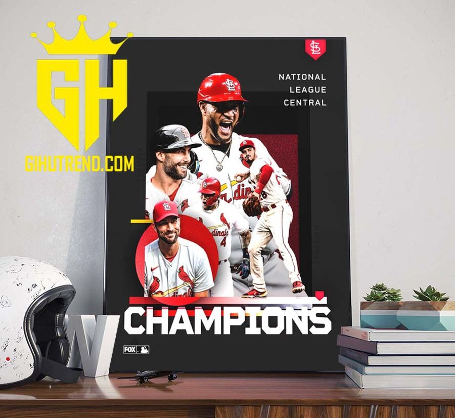 Congratulations St. Louis Cardinals Champion 2022 National League Central Poster Canvas