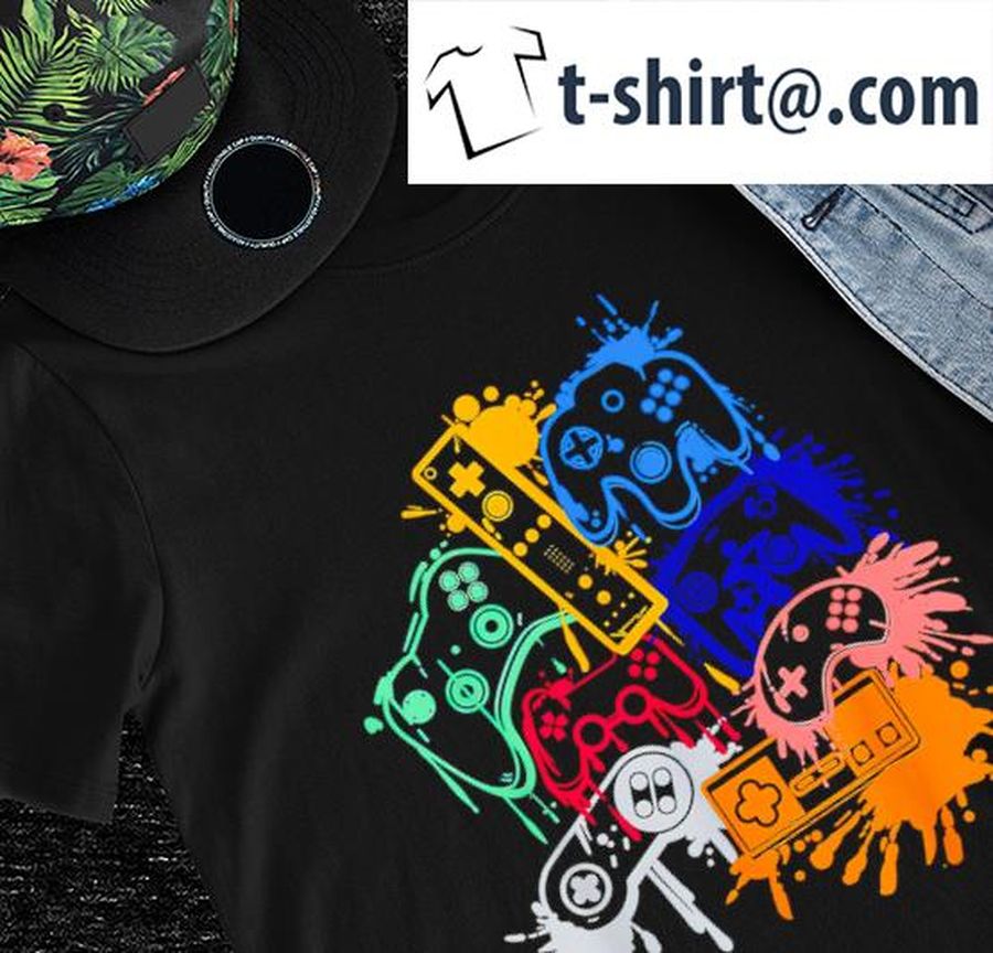 Control all the Things Video Game Controller colorful shirt