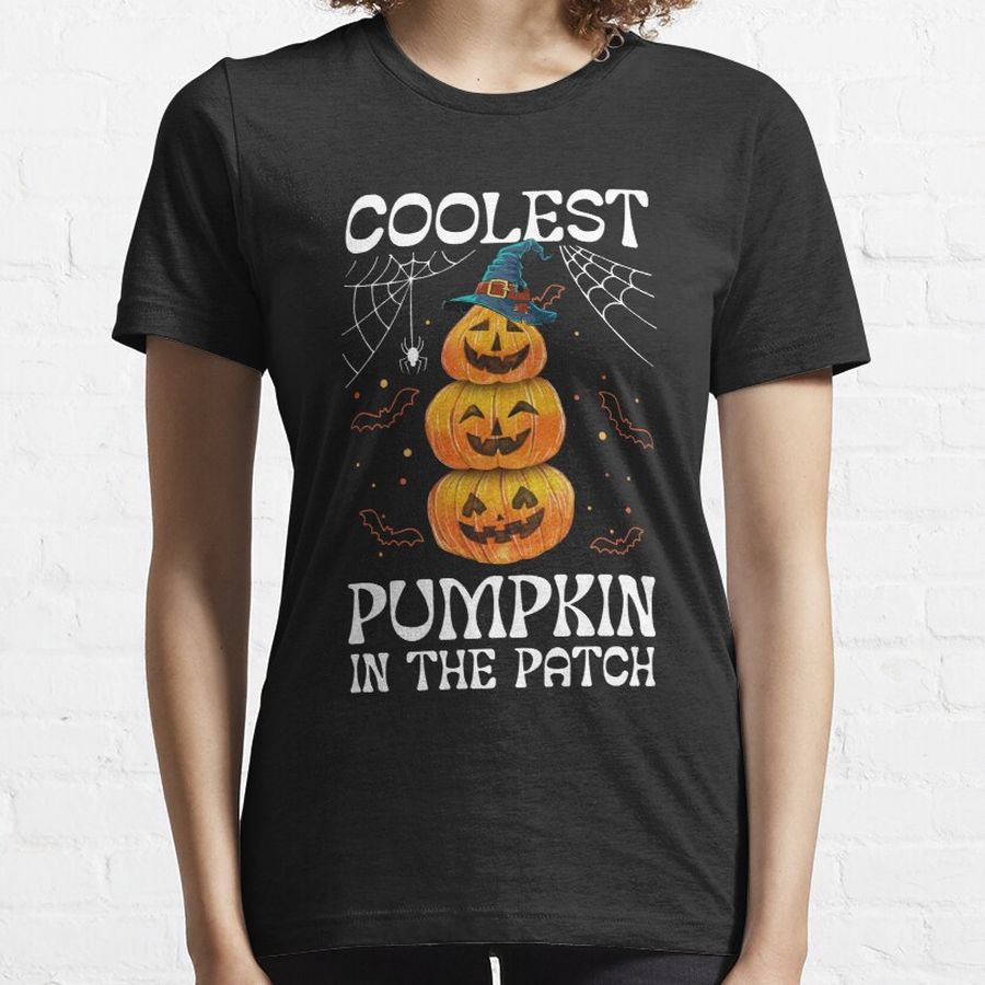 Coolest Pumpkin In The Patch  Halloween Funny Spooky Adorable Witch Cool Horror Essential T-Shirt