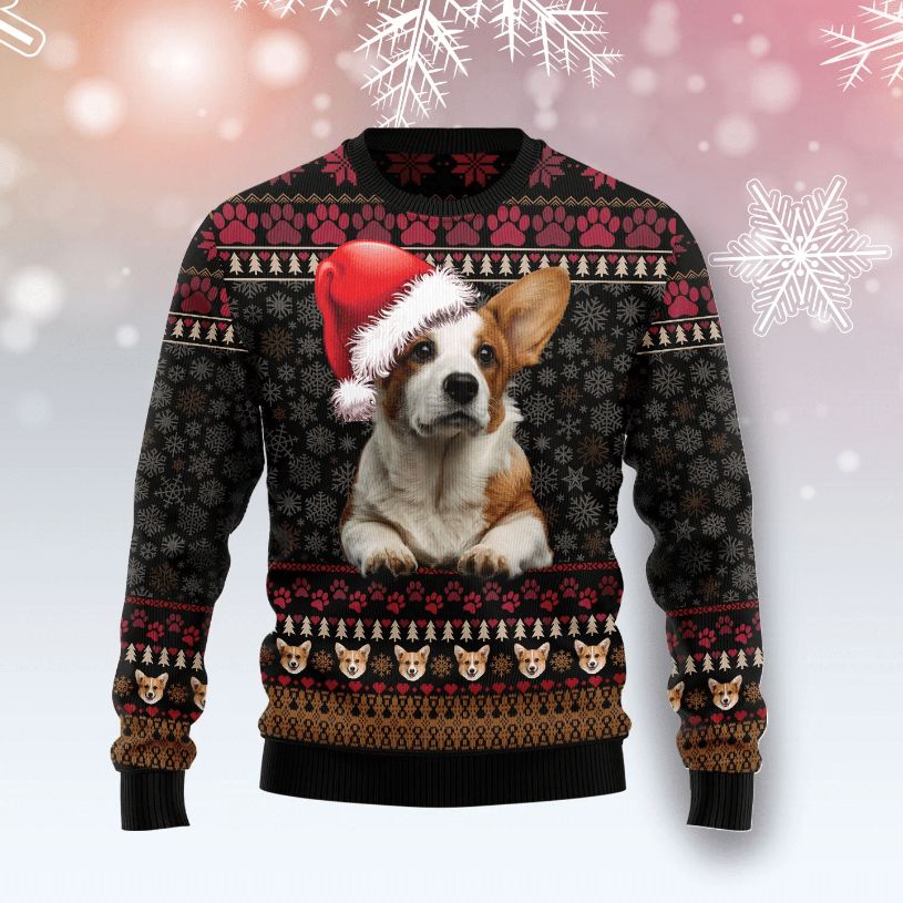 Corgi Christmas All Over Printed Sweater