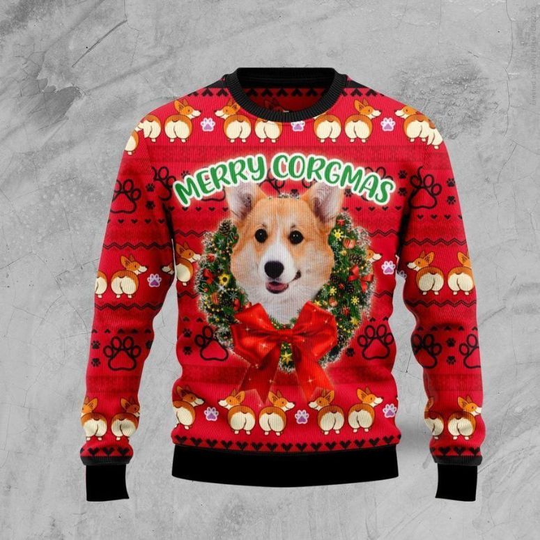 Corgi Dog All Over Printed Sweater