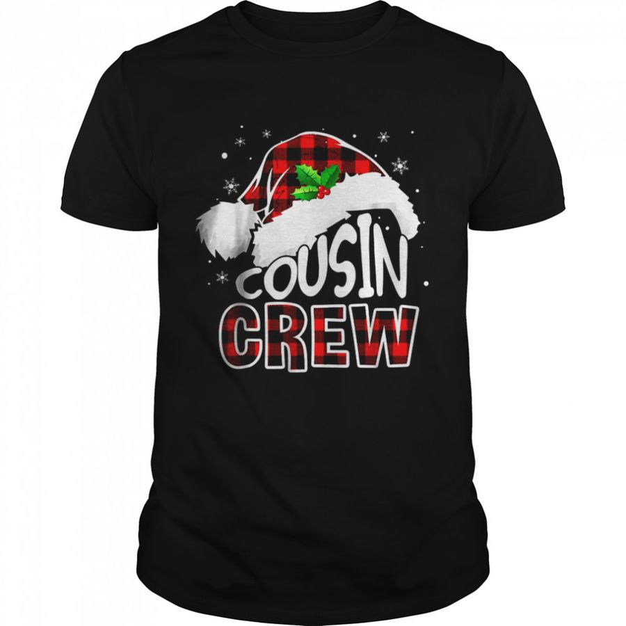 Cousin Crew Santa Red Plaid Xmas Christmas Pajamas T Shirt
