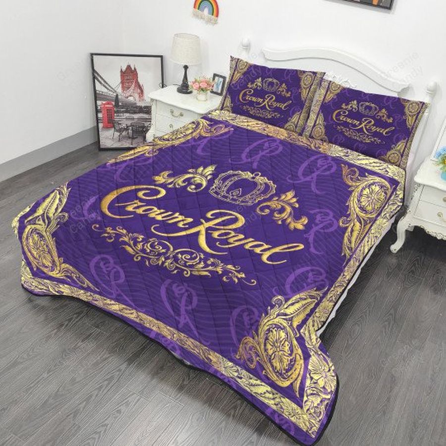 Crown Royal Deluxe Whisky CR Purple Bedding Set