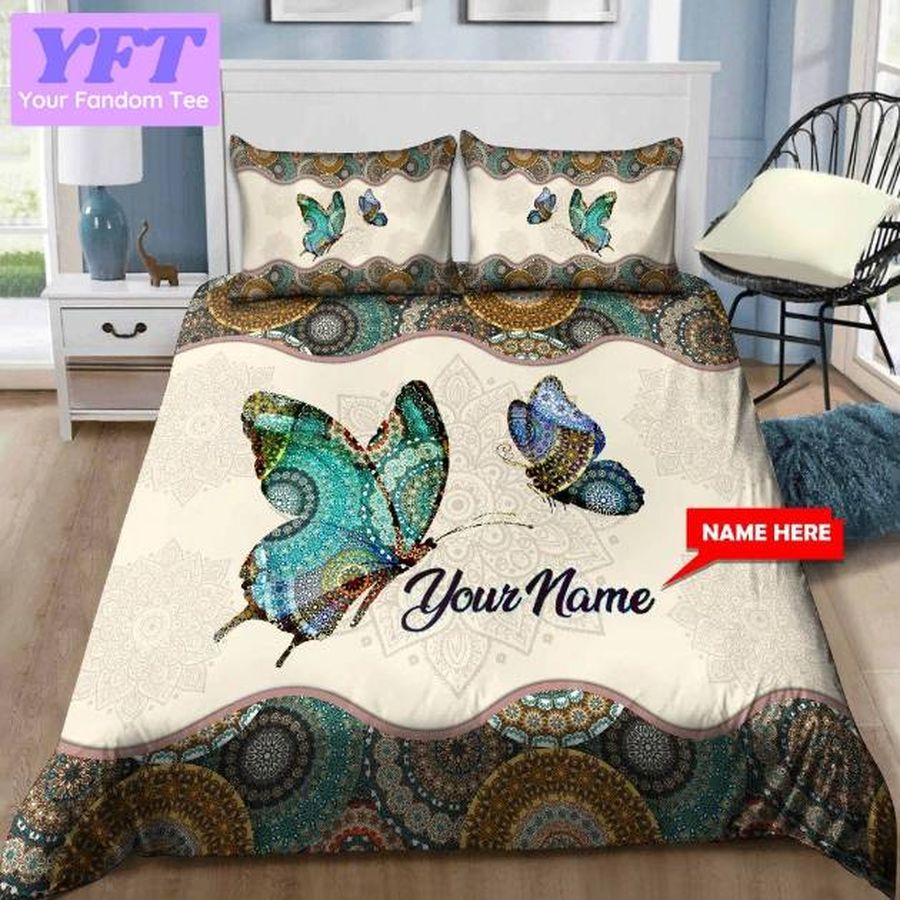 Custom Mandala Butterfly 3d Bedding Set