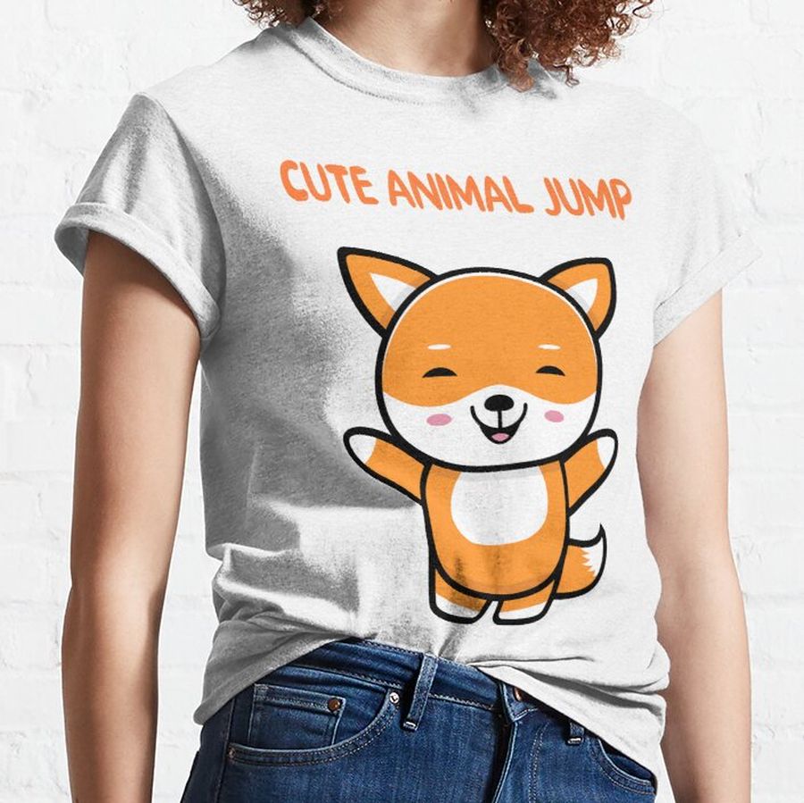 Cute Animal jump Fox Classic T-Shirt