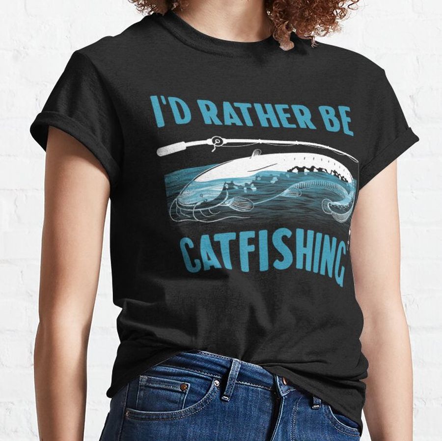 Cute Catfishing Designs Women Fishing Catfish Classic T-Shirt