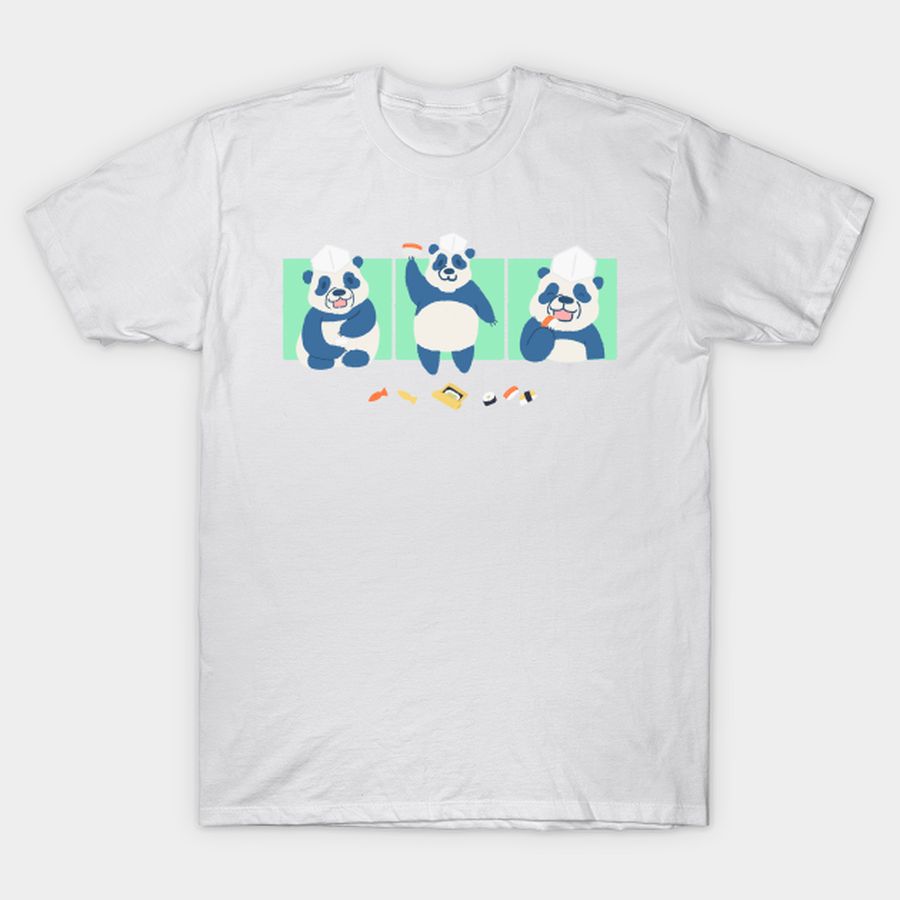 Cute Panda Sushi Chef Drawing illustration T-shirt, Hoodie, SweatShirt, Long Sleeve