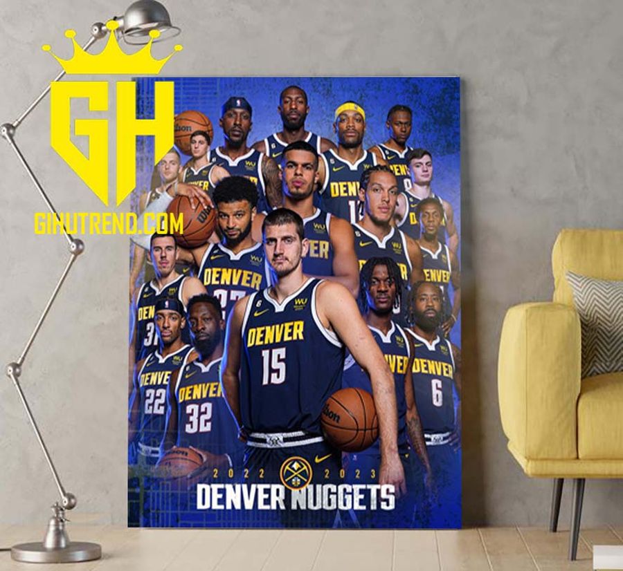 Denver Nuggets Mile High Basketball 2022 2023 Poster Canvas