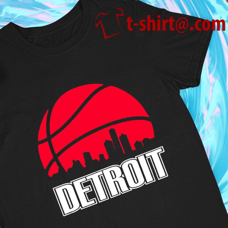 Detroit Pistons City Skyline Logo 2022 T Shirt