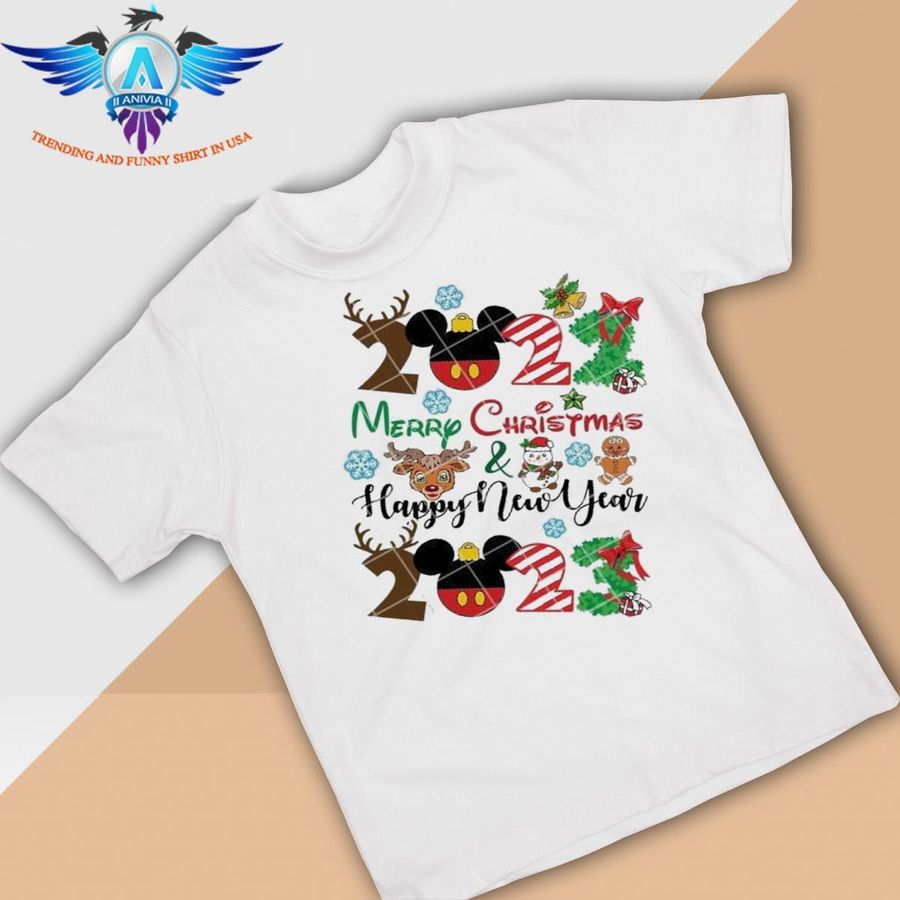 Disney merry christmas 2022 and happy new year 2023 family shirt