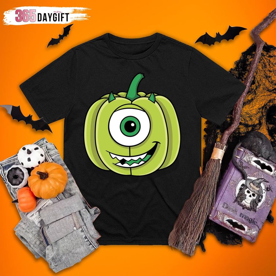 Disney Pixar Monsters Inc. Mike Green Pumpkin Halloween T-Shirt