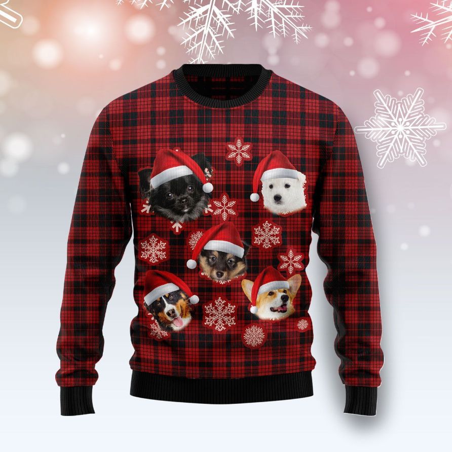 Dog Christmas Snowflake Personalized Sweater 3D