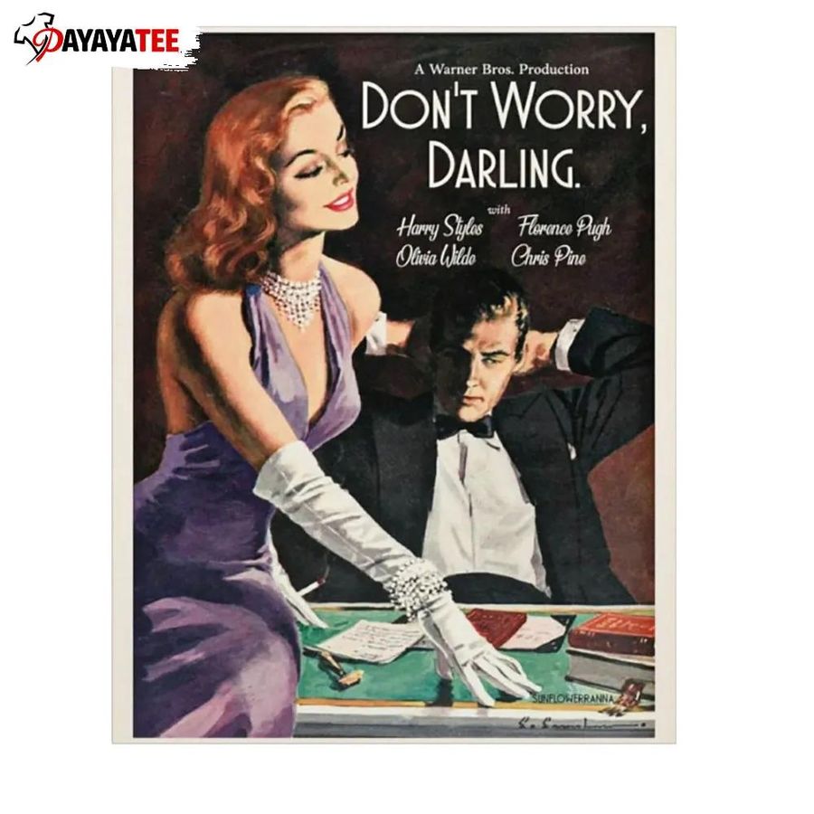 Don't Worry Darling 2022 Poster Retro Decor Hanging Gift For Movie Fans