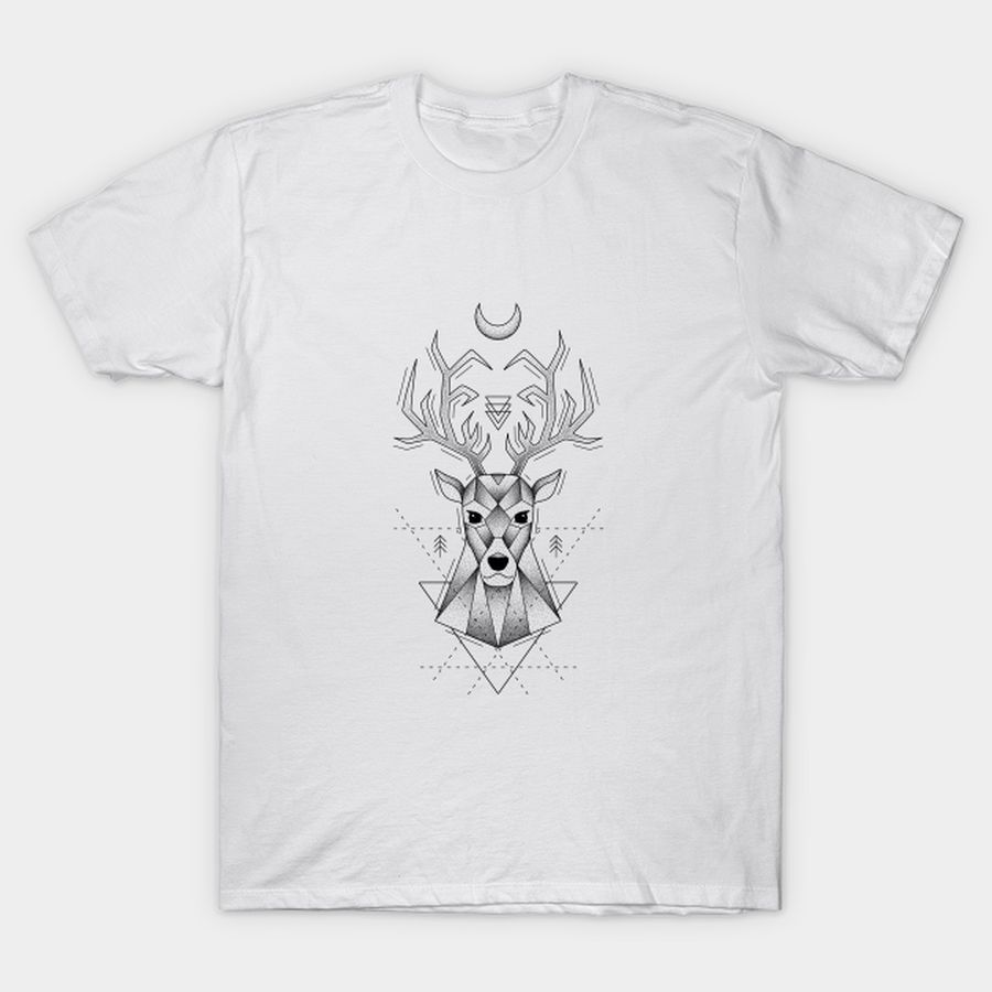 Dotwork Geometric Deer T Shirt, Hoodie, Sweatshirt, Long Sleeve
