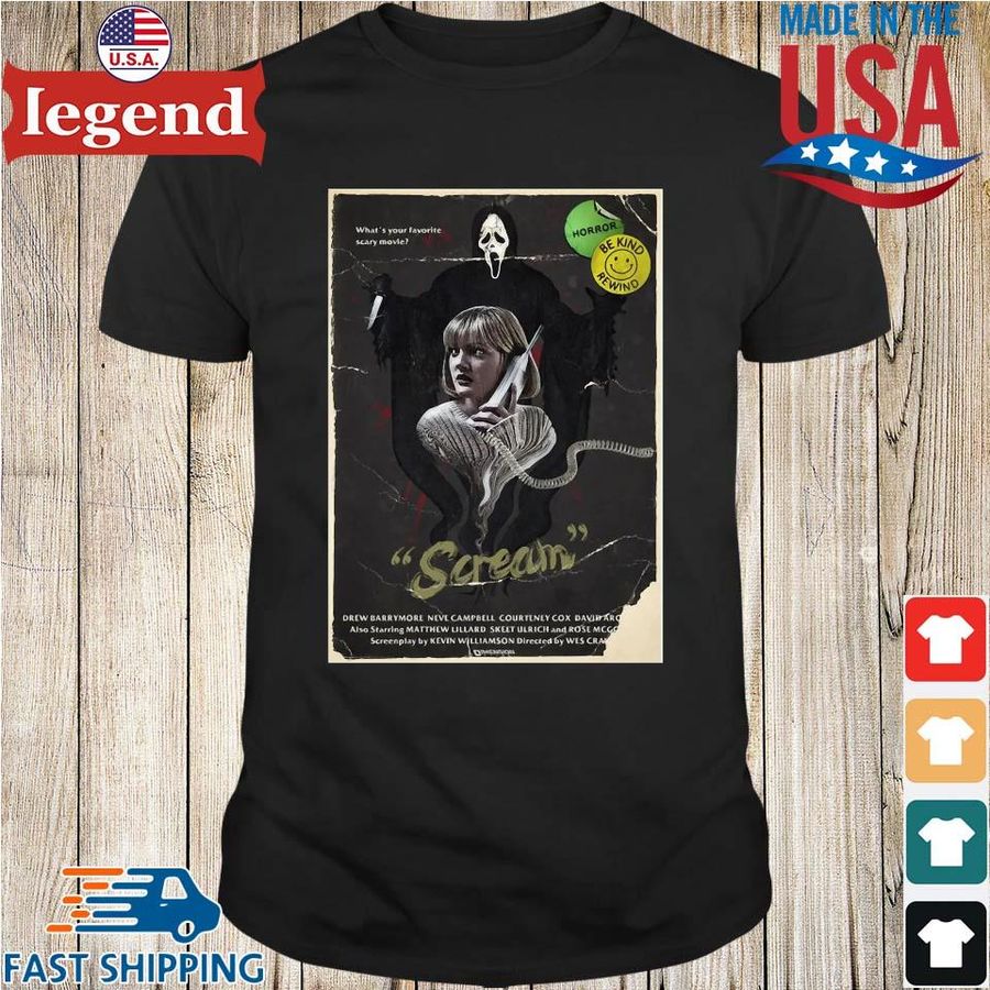 Drew Barrymore Scream Vintage Movie Poster Shirt