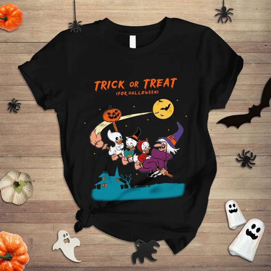 Duck Tales Trick Or Treat, Huey Dewey Louie Witch Halloween Unisex T-Shirt