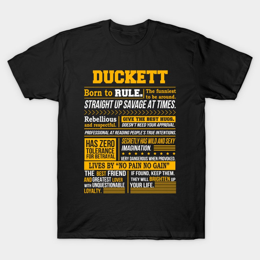 Duckett Name Shirt Duckett Born To Rule T-shirt, Hoodie, SweatShirt, Long Sleeve