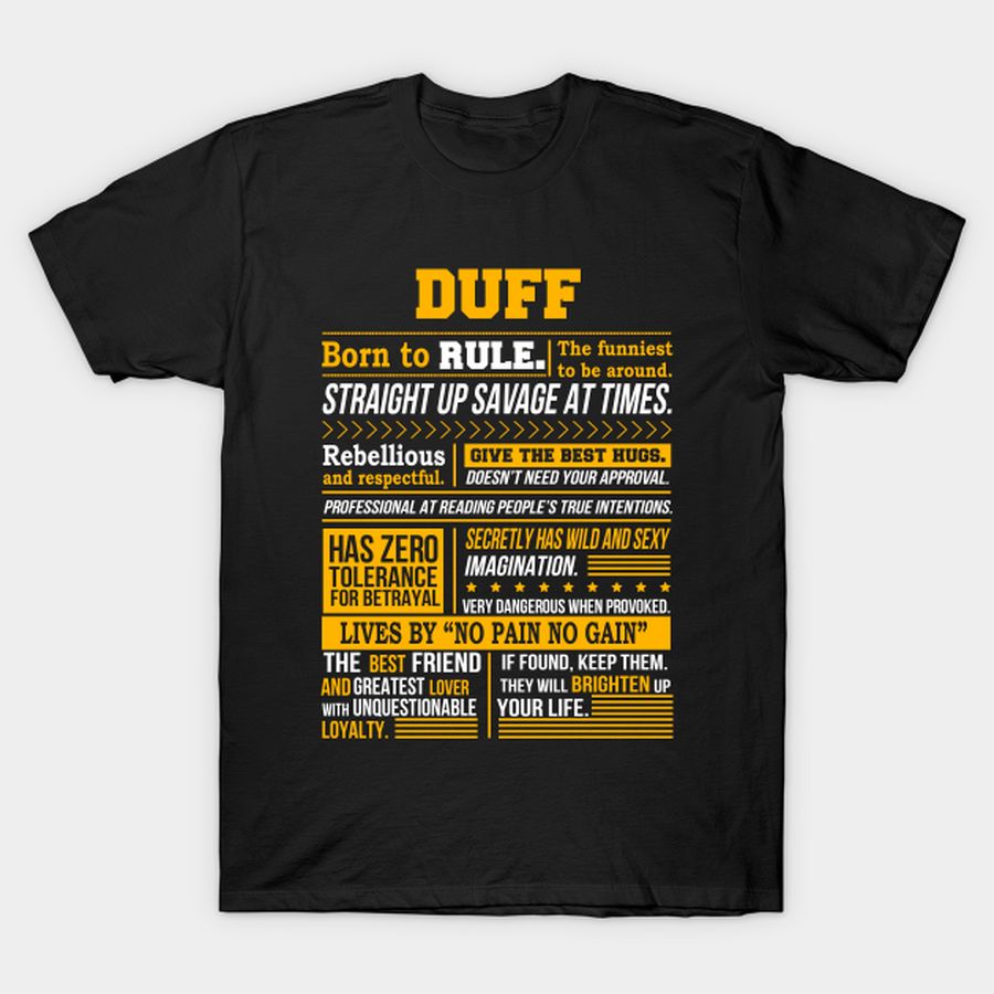 Duff Name Shirt Duff Born To Rule T-shirt, Hoodie, SweatShirt, Long Sleeve