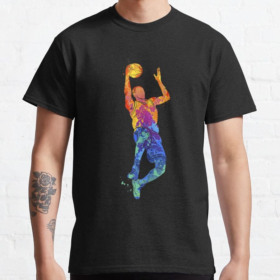 Dunking basketball player basketball sports graphics Classic T-Shirt