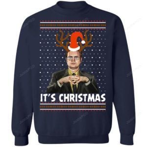 Dwight Schrute Its Christmas Ugly Sweater, Ugly Sweater, Christmas Sweaters, Hoodie, Sweater
