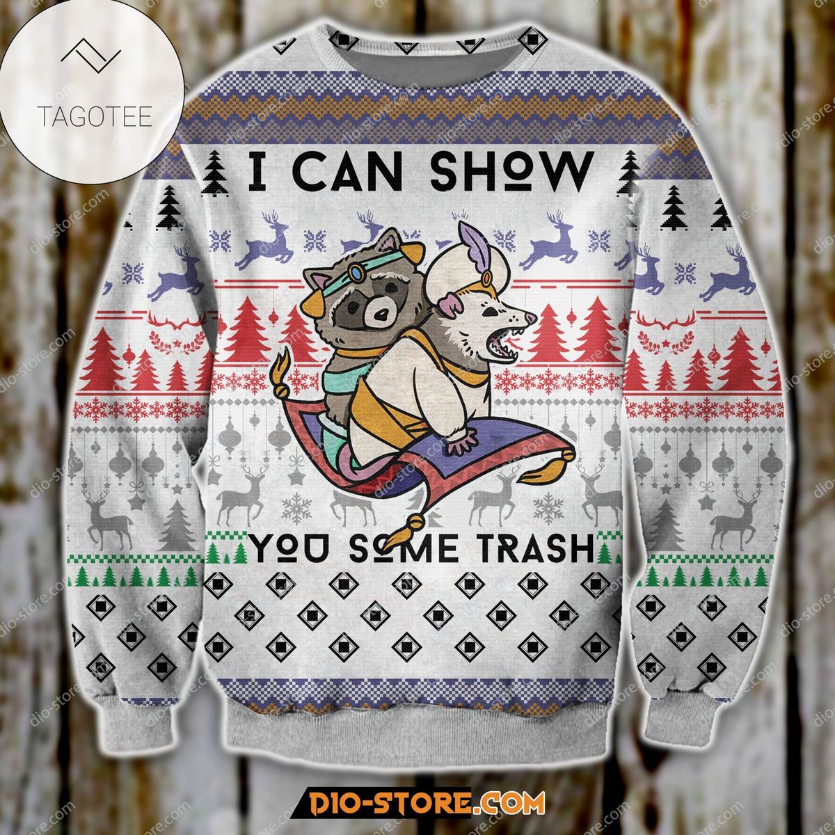 ed Raccon I Can Show You Some Trash Ugly Sweater