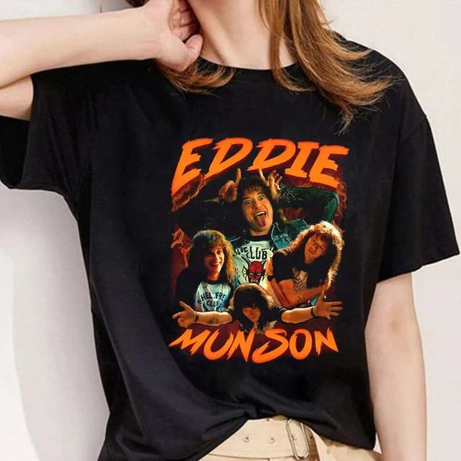 Eddie Munson Stranger Things Black T-Shirt