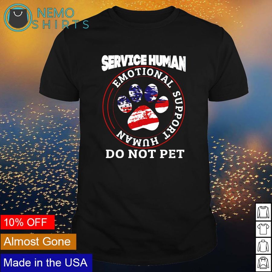 Emotional support service human do not pet shirt