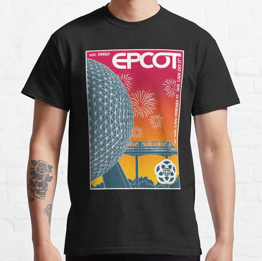 Epcot Center (Retro Rainbow) Classic T-Shirt