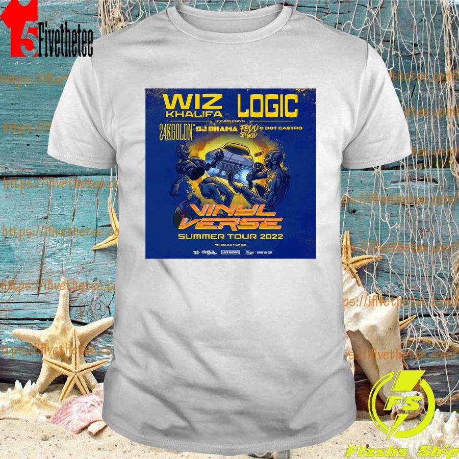 Esktzbso Vinyl Verse Tour 2022 Music Concert Wiz Khalifa Logic T Shirt Shirt