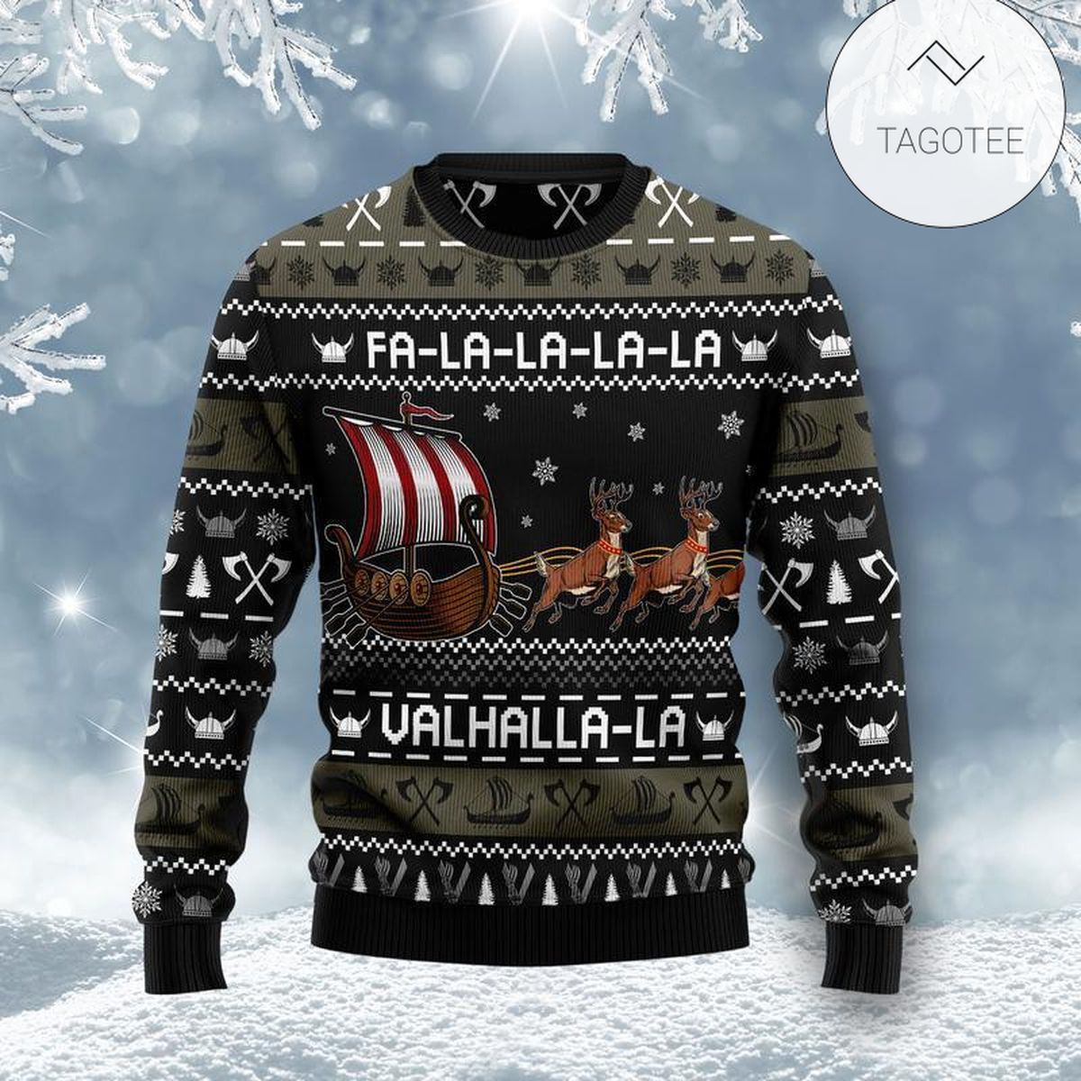 Fa-la-la-valhalla Viking Ugly Sweater