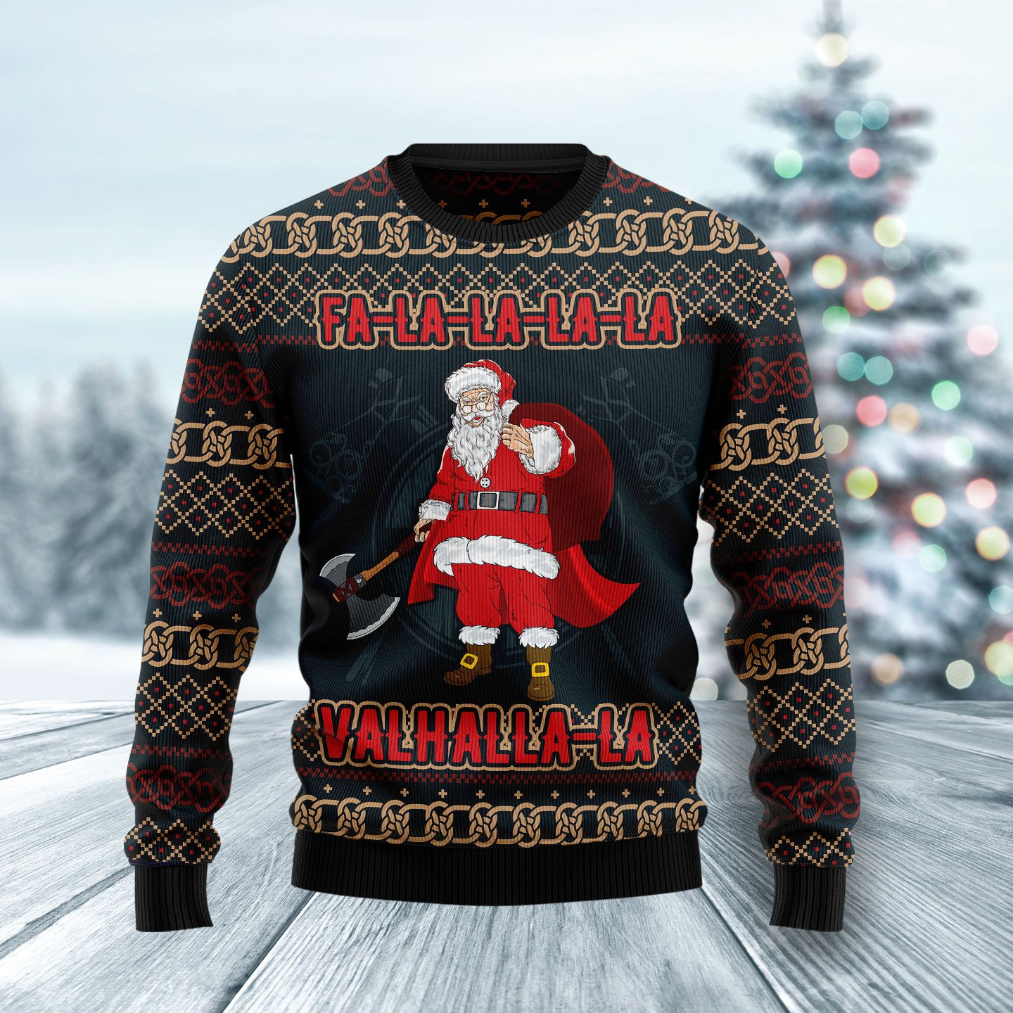 FaLaLaLa ValhallaLa Viking Christmas Ugly Sweater