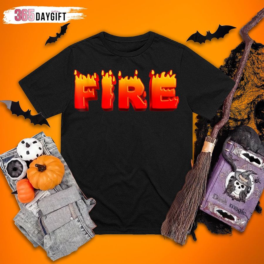 Family Halloween Costume Fire Ice Couple Matching Party T Shirt