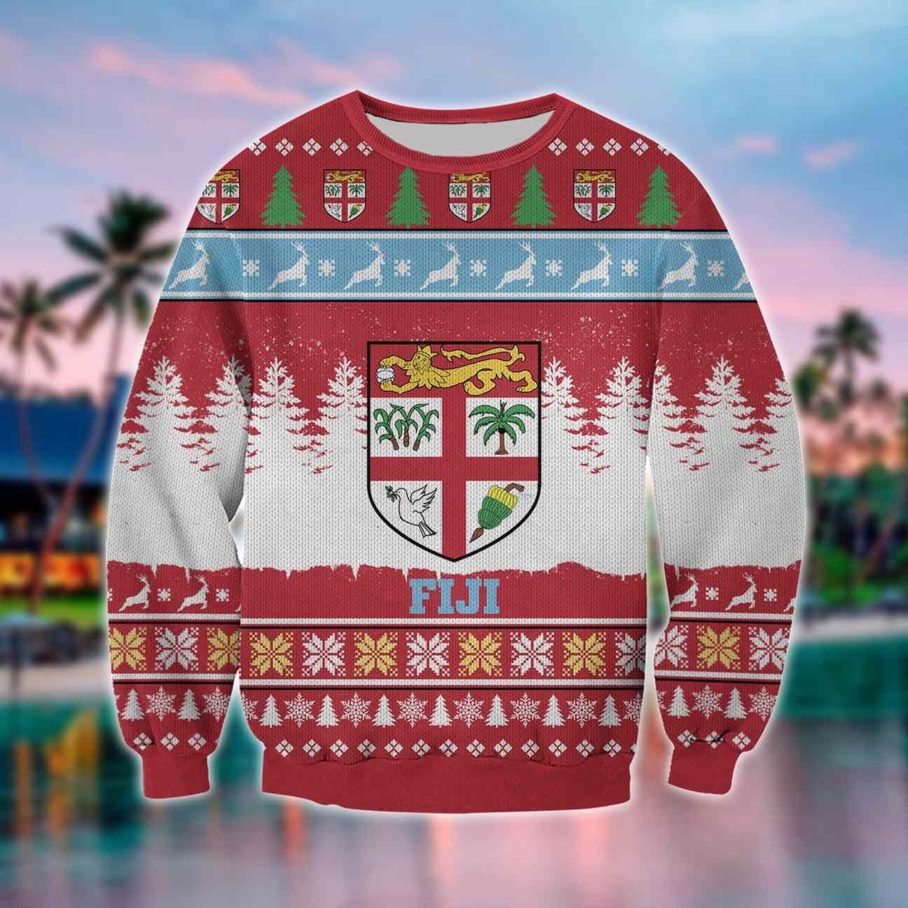 Fiji Island Country 3D All Over Print Ugly Christmas Sweater, Ugly Sweater, Christmas Sweaters, Hoodie, Sweatshirt, Sweater