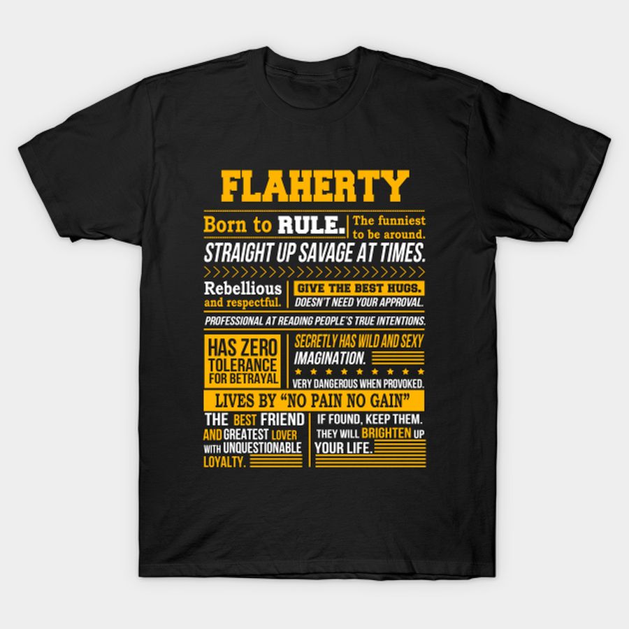 Flaherty Name Shirt Flaherty Born To Rule T Shirt, Hoodie, Sweatshirt, Long Sleeve