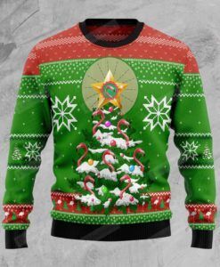 Flamingo Pine Ugly Christmas Sweater, All Over Print Sweatshirt