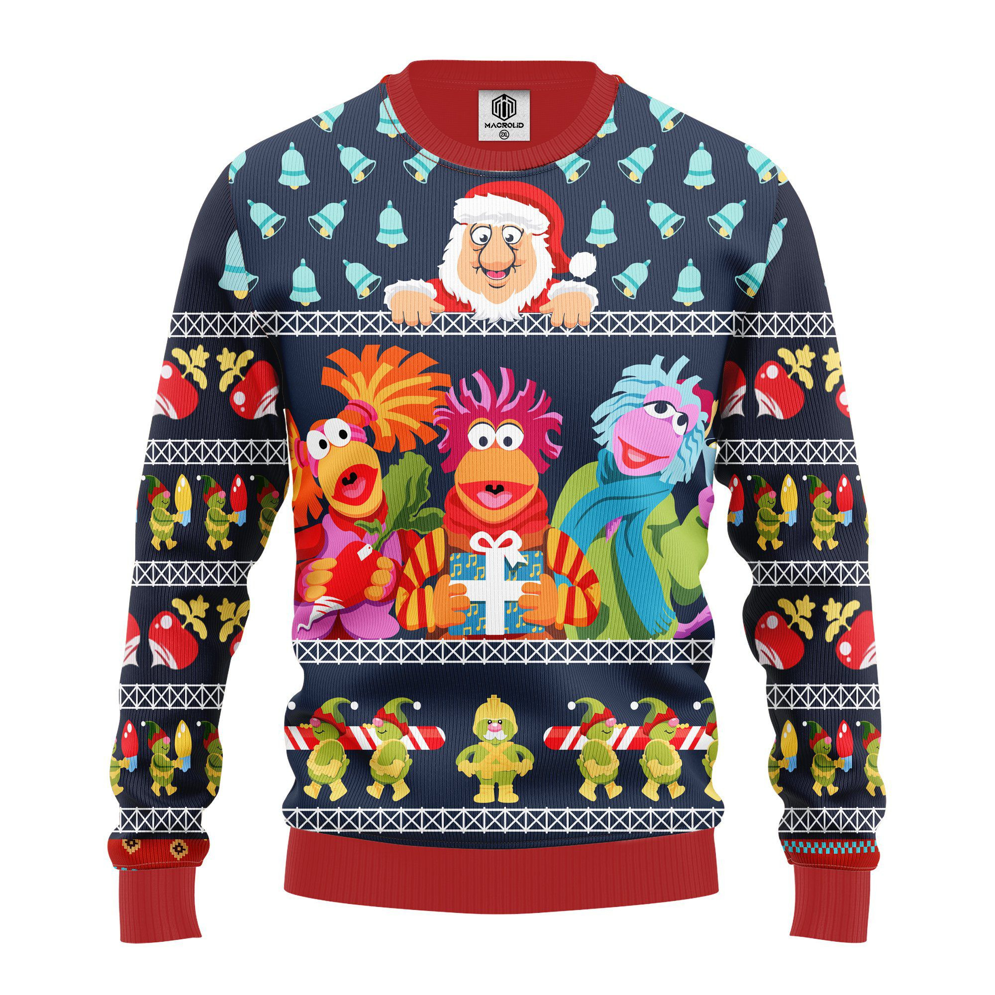 Fraggle Rock Sublimated Adult Ugly Sweater