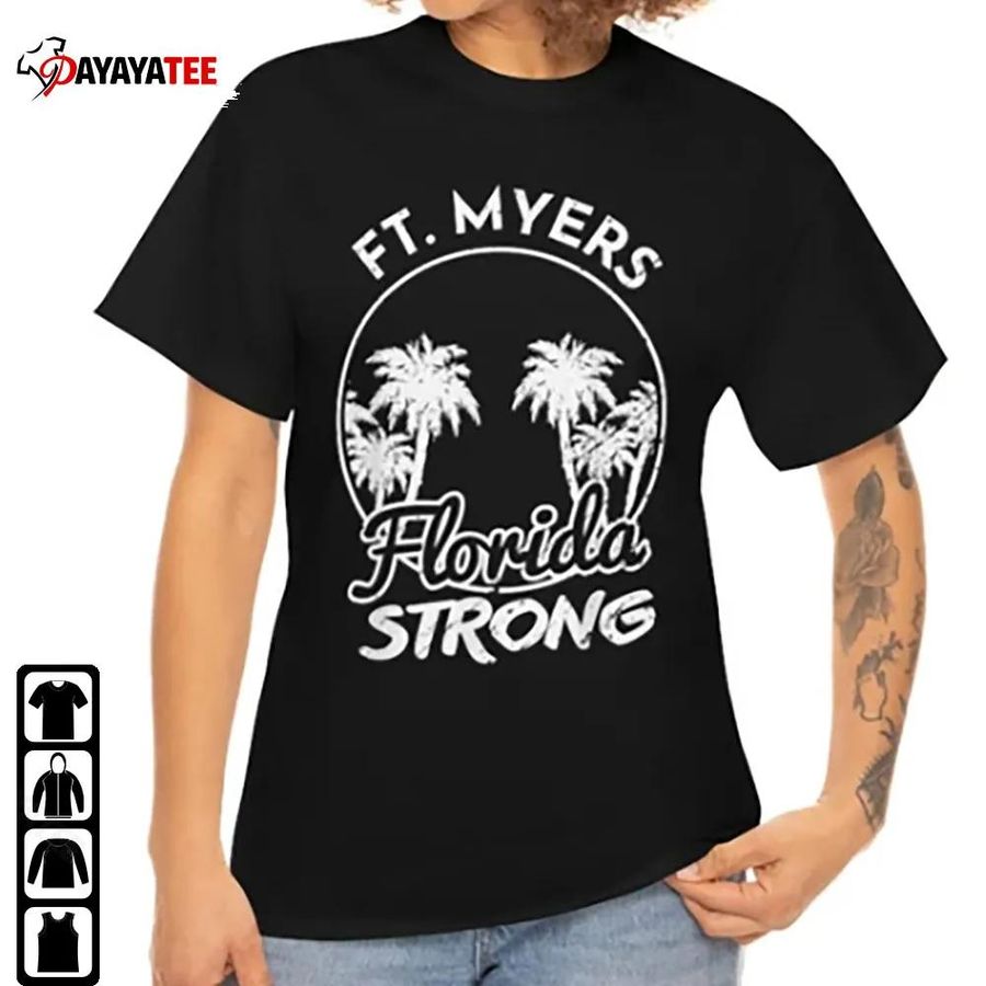 Ft. Myers Swfl Florida Strong Shirt Tree Coconut Community Support Unsiex Gifts