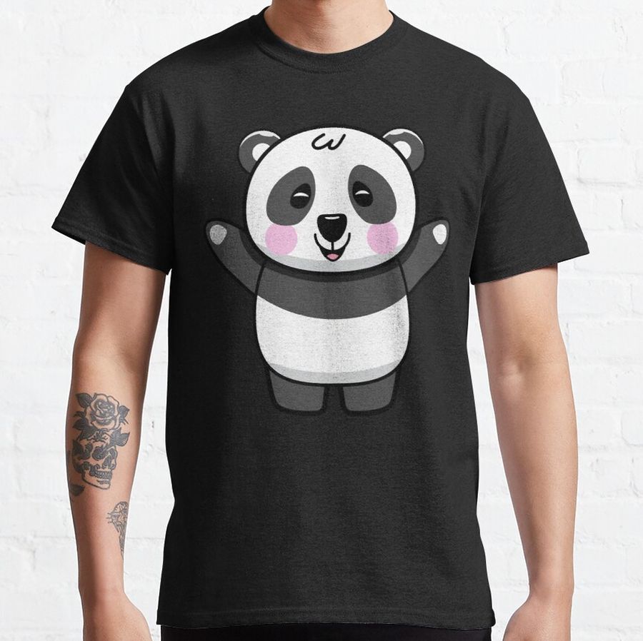 Funny Cute Animal jump panda Classic T-Shirt