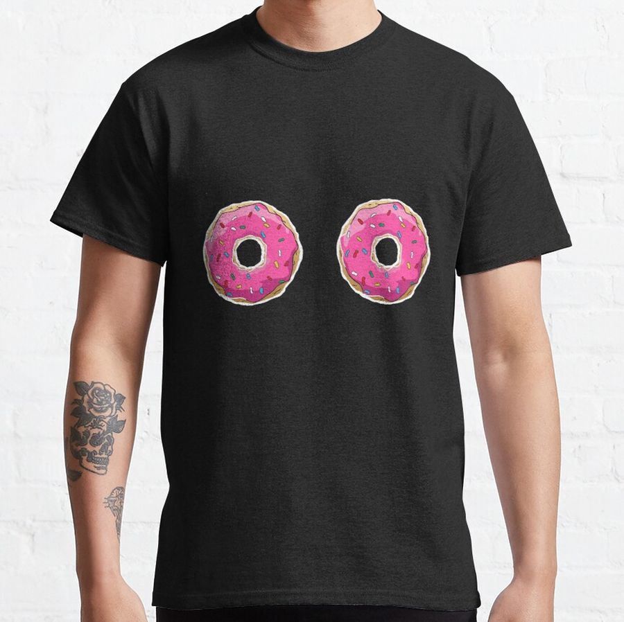 Funny Donut Boob Sprinkle Doughnut Classic T-Shirt