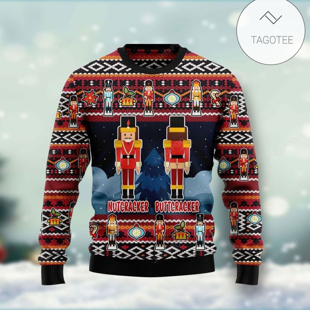 Funny Nutcracker And Buttcracker Ugly Sweater