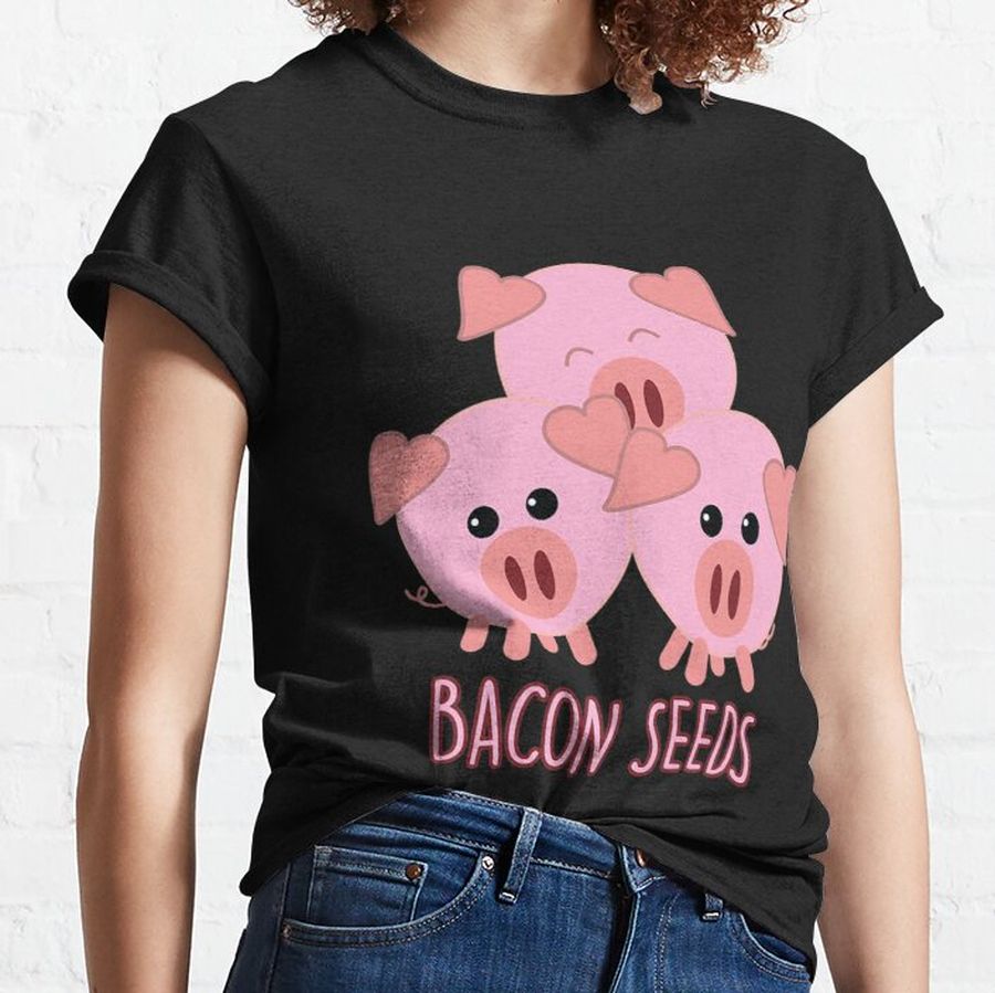 Funny Paleo  Keto Bacon seeds three pigs Classic T-Shirt